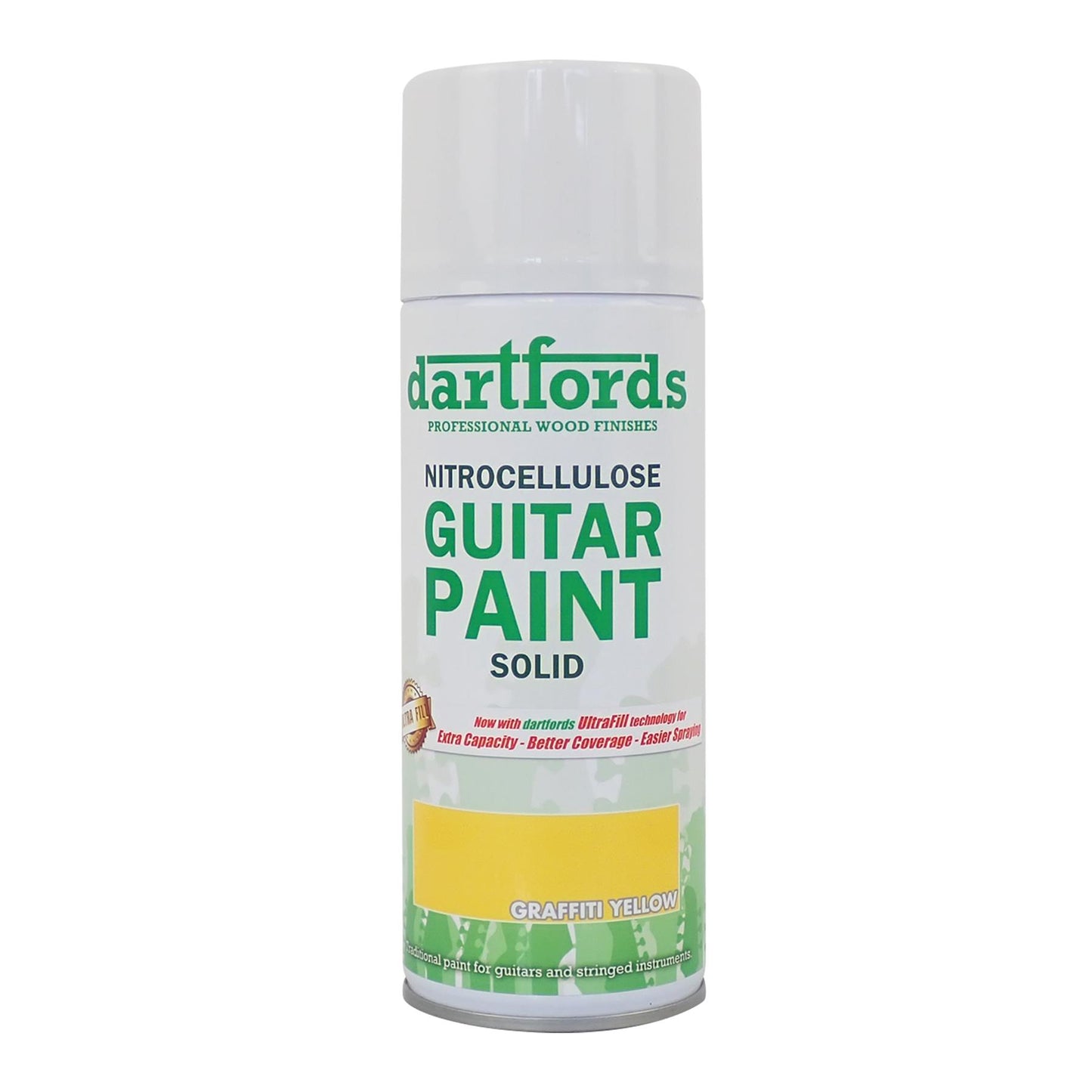 dartfords Graffiti Yellow Nitrocellulose Guitar Paint - 400ml Aerosol