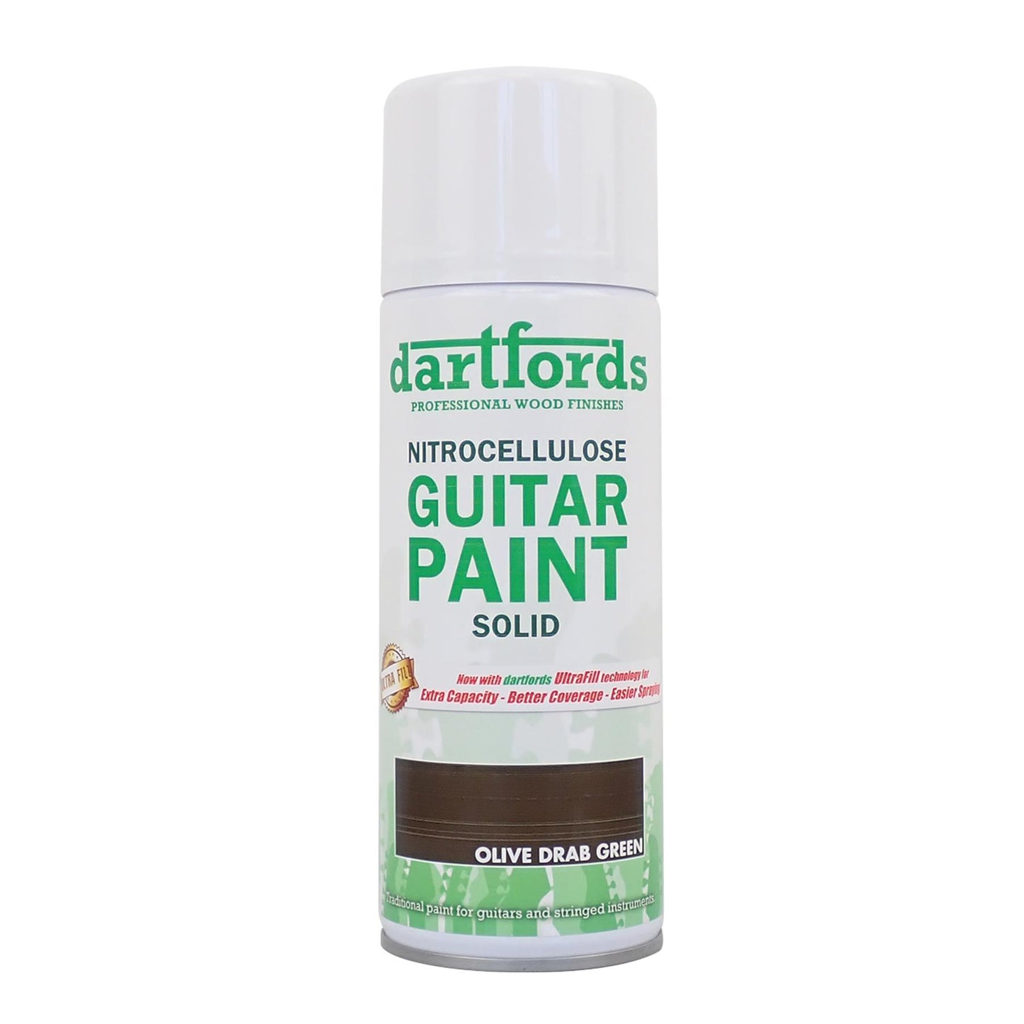 dartfords Olive Drab Green Nitrocellulose Guitar Paint - 400ml Aerosol