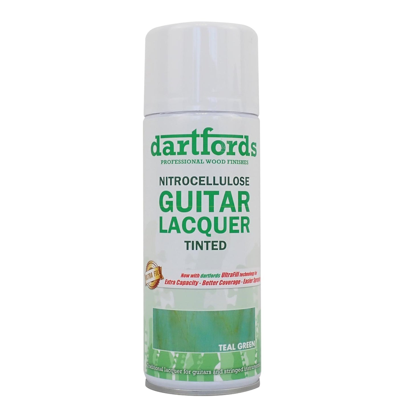 dartfords Teal Green Nitrocellulose Guitar Lacquer - 400ml Aerosol