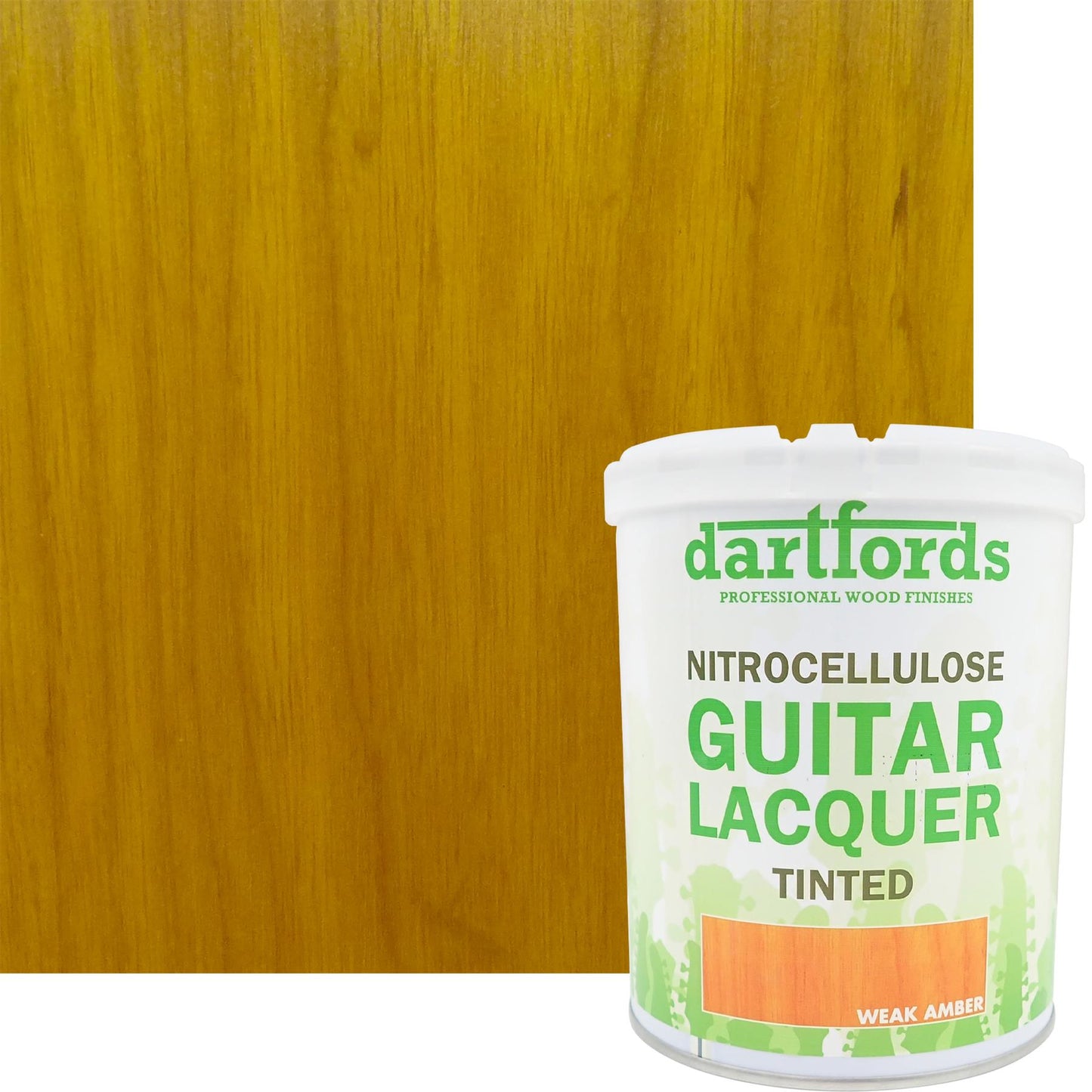 dartfords Weak Amber Nitrocellulose Guitar Lacquer - 1 litre Tin