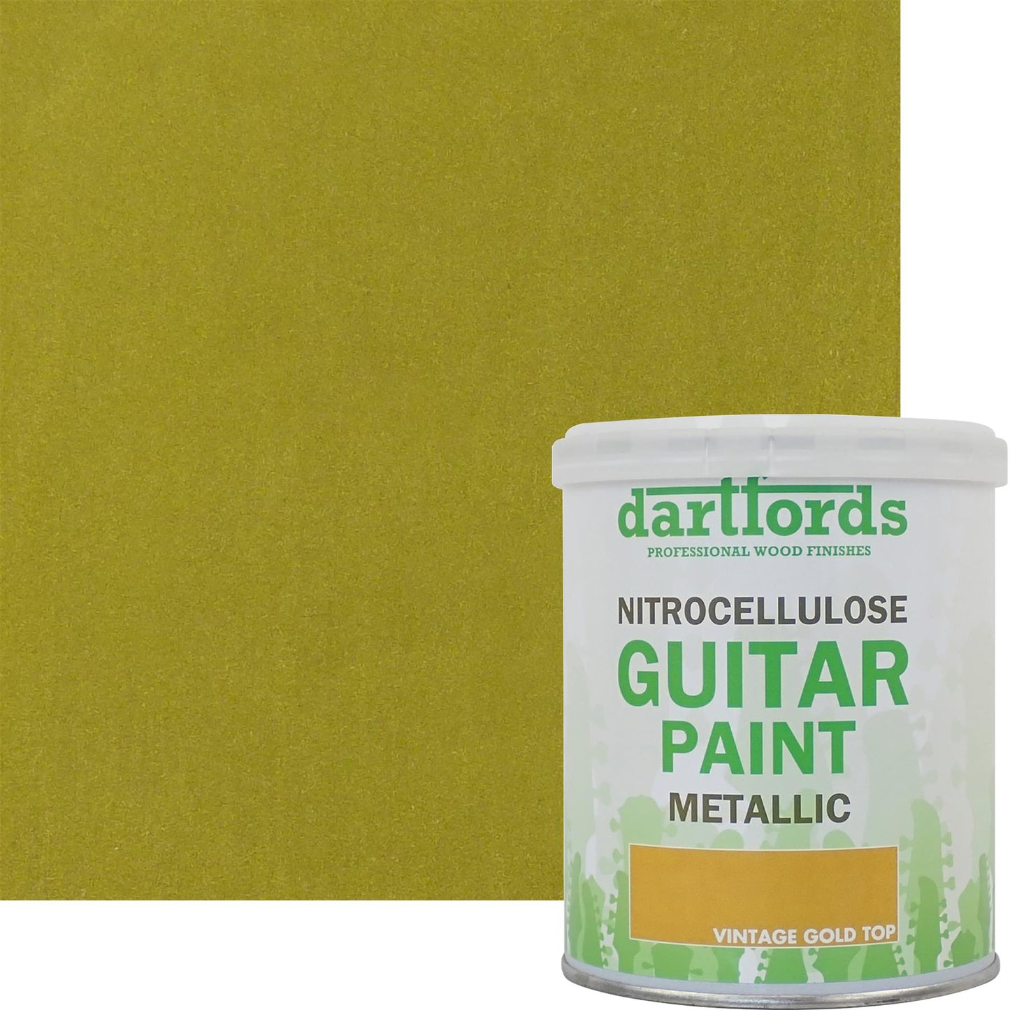 dartfords Vintage Gold Top Metallic Nitrocellulose Guitar Paint - 1 litre Tin