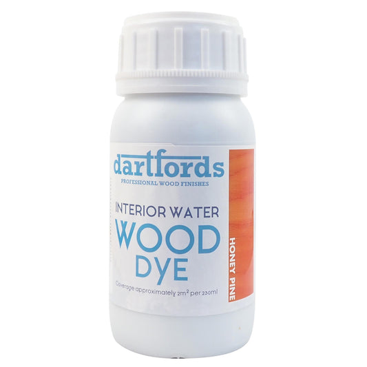 dartfords Honey Pine Interior Water Based Wood Dye - 230ml Tin