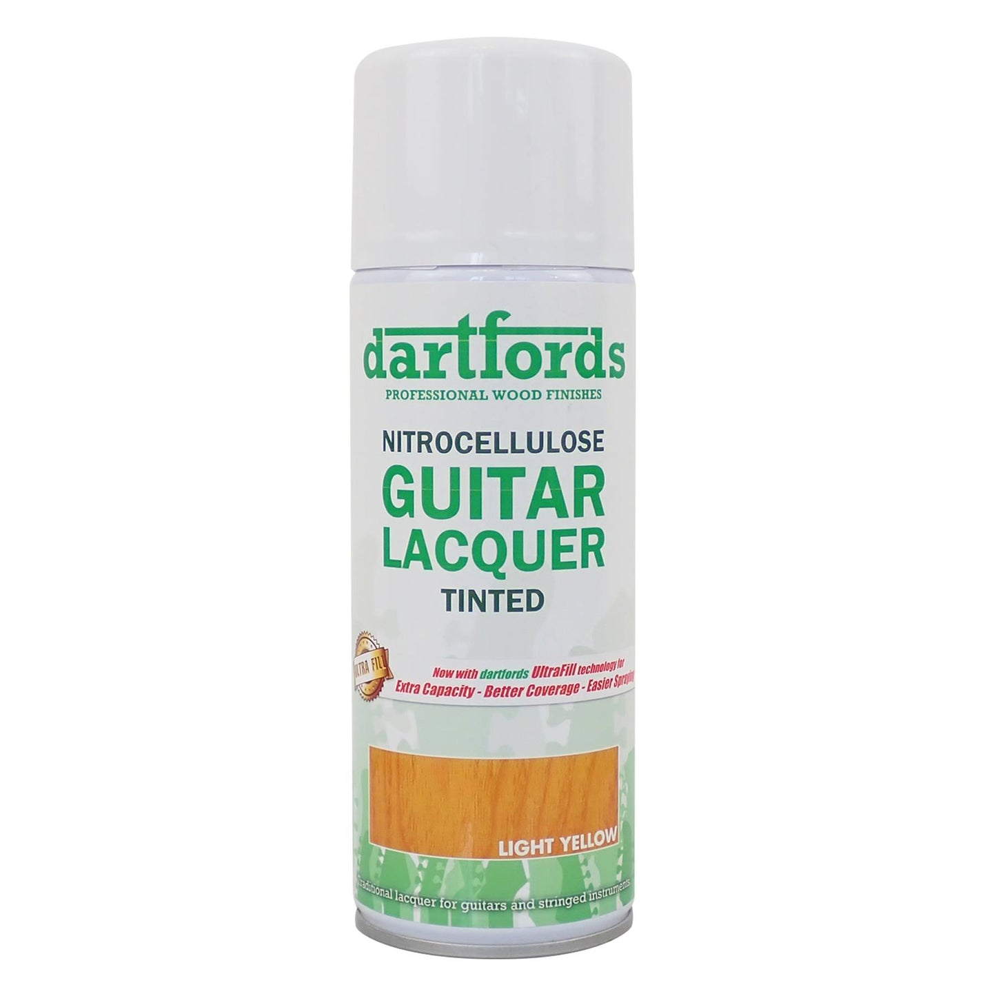 dartfords Light Yellow Nitrocellulose Guitar Lacquer - 400ml Aerosol