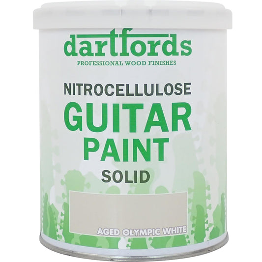 dartfords Aged Olympic White Nitrocellulose Guitar Paint - 1 litre Tin