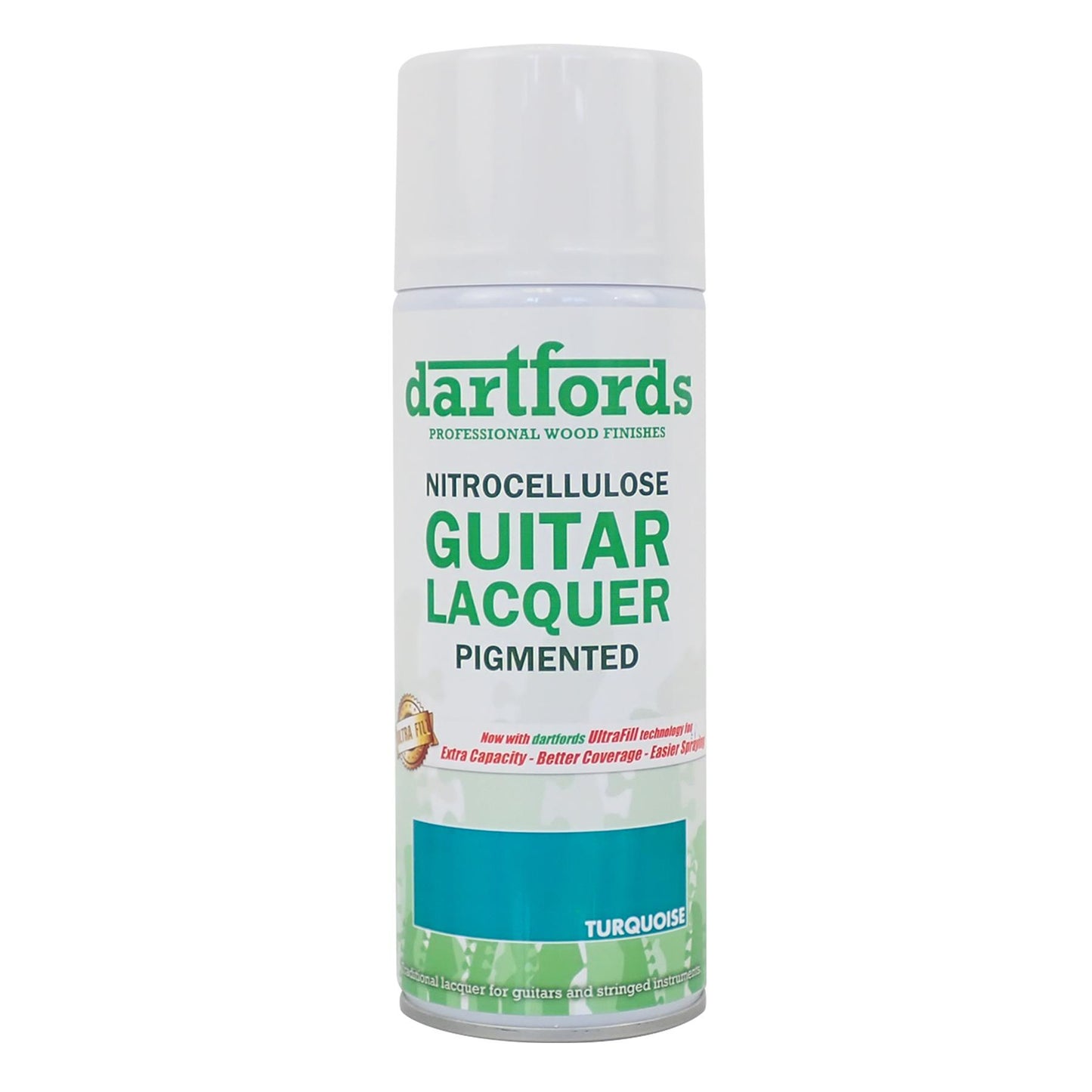 dartfords Turquoise Pigmented Nitrocellulose Guitar Lacquer - 400ml Aerosol