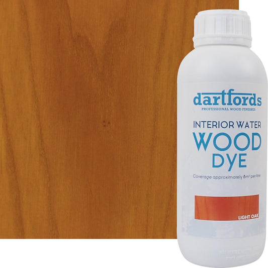 dartfords Light Oak Interior Water Based Wood Dye - 1 litre Tin