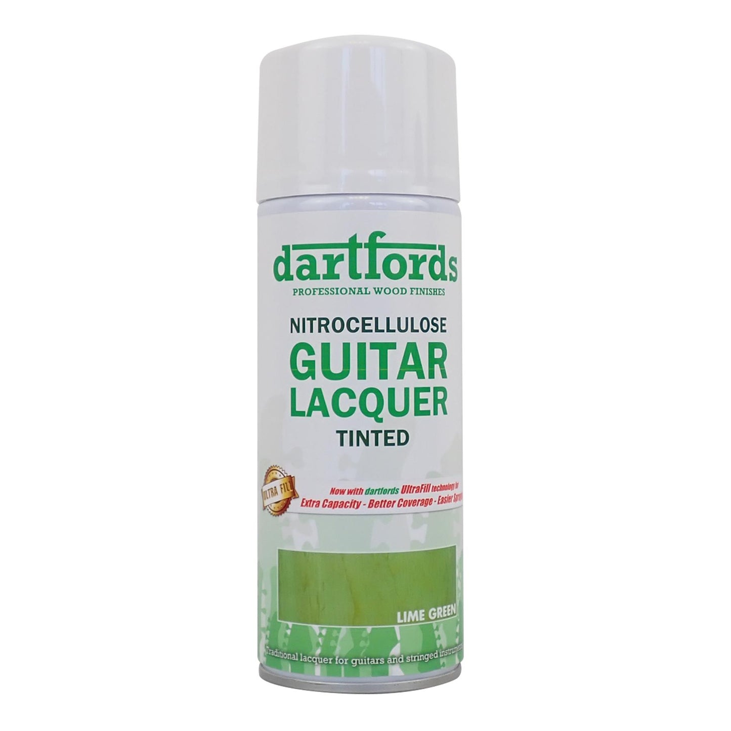 dartfords Lime Green Nitrocellulose Guitar Lacquer - 400ml Aerosol