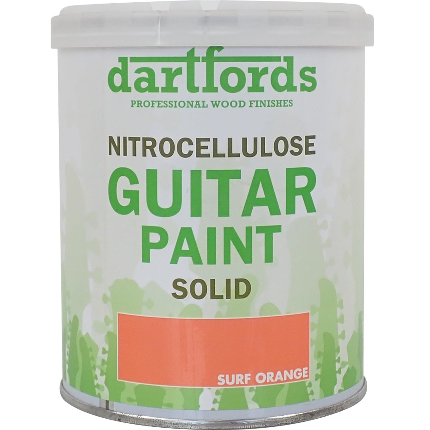 dartfords Surf Orange Nitrocellulose Guitar Paint - 1 litre Tin