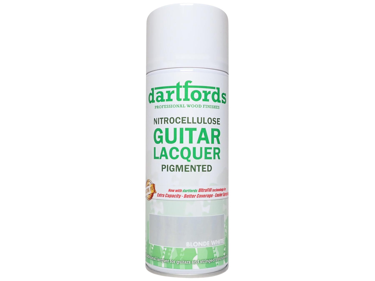 dartfords Blonde White Pigmented Nitrocellulose Guitar Lacquer - 400ml Aerosol