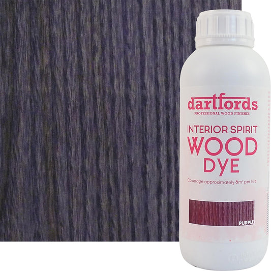dartfords Purple Interior Spirit Based Wood Dye - 1 litre Tin