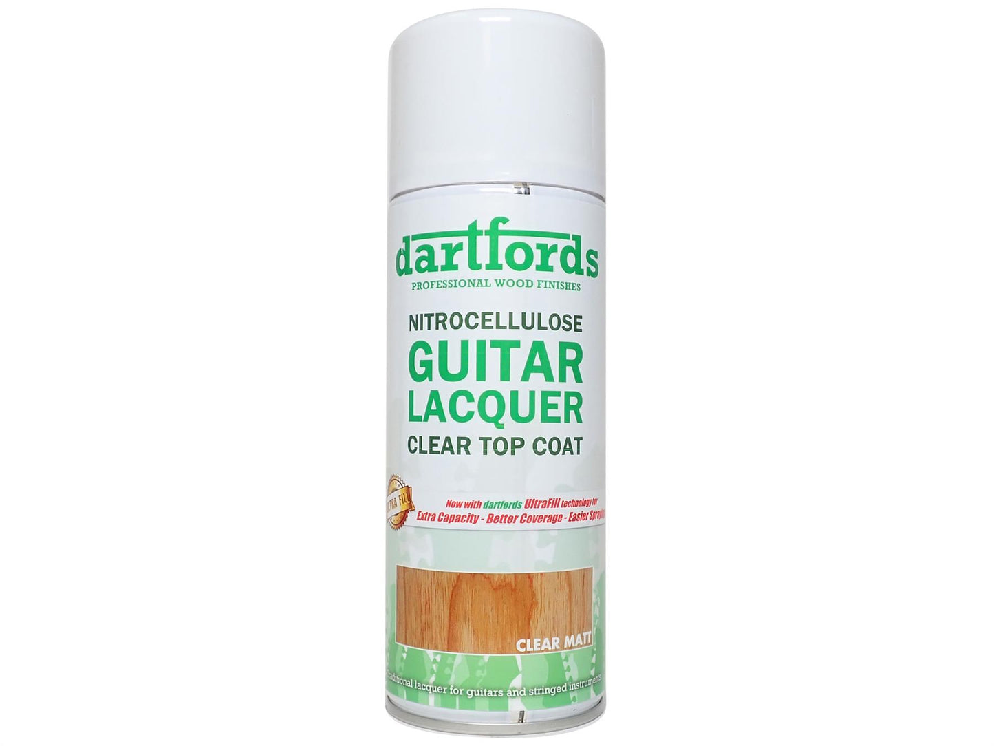 dartfords Matt Clear Nitrocellulose Guitar Lacquer - 400ml Aerosol