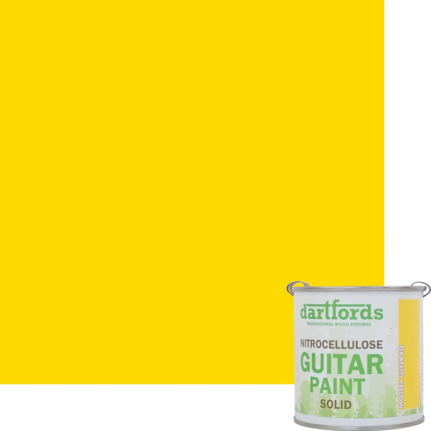 dartfords Graffiti Yellow Nitrocellulose Guitar Paint - 230ml Tin