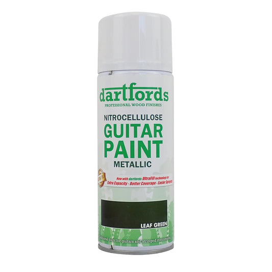 dartfords Leaf Green Metallic Nitrocellulose Guitar Paint - 400ml Aerosol