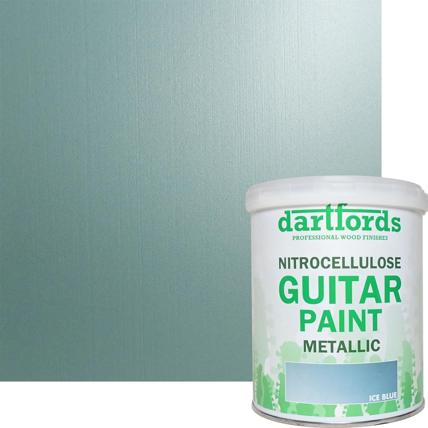 dartfords Ice Blue Metallic Nitrocellulose Guitar Paint - 1 litre Tin