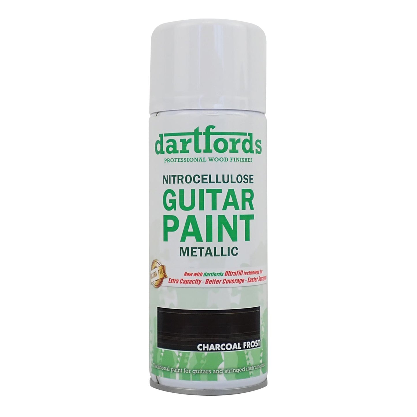 dartfords Charcoal Frost Metallic Nitrocellulose Guitar Paint - 400ml Aerosol