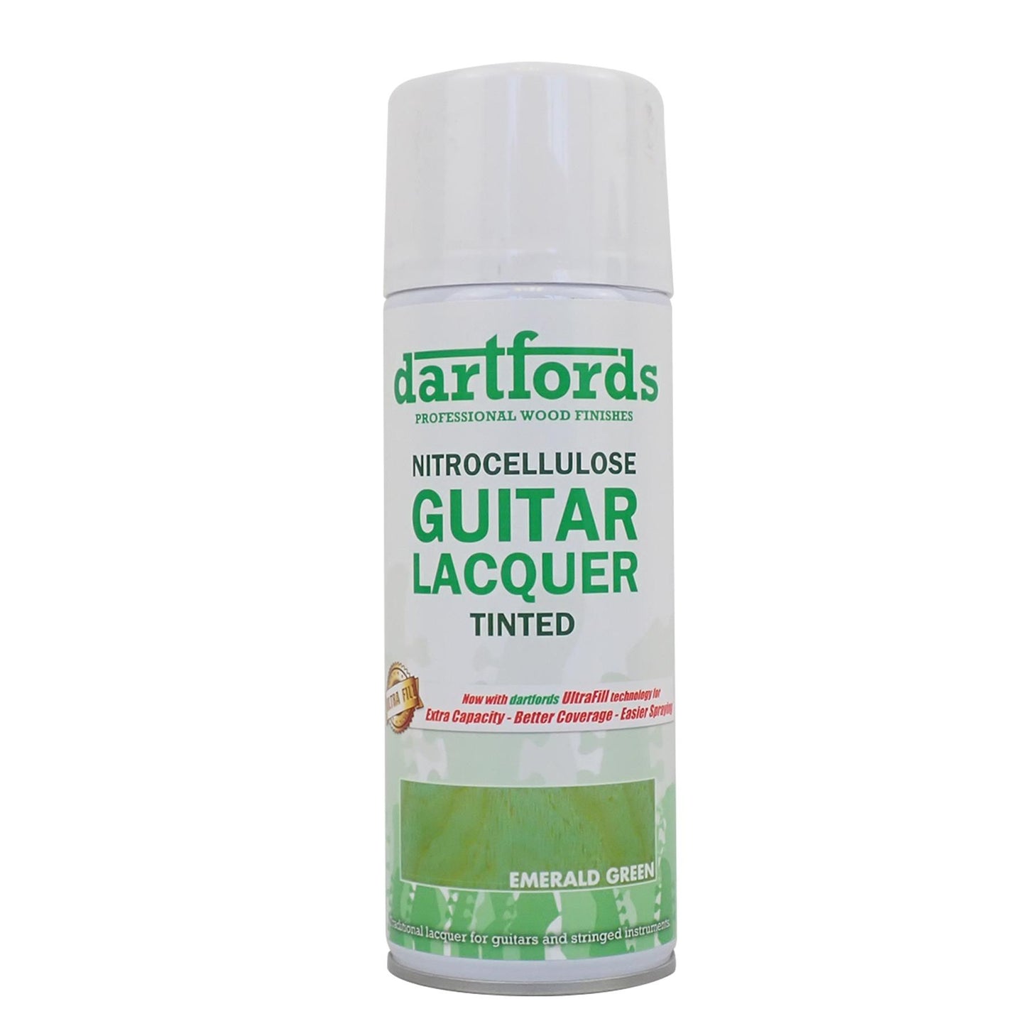 dartfords Emerald Green Nitrocellulose Guitar Lacquer - 400ml Aerosol