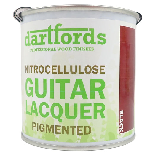 dartfords Strong Black Pigmented Nitrocellulose Guitar Lacquer - 230ml Tin