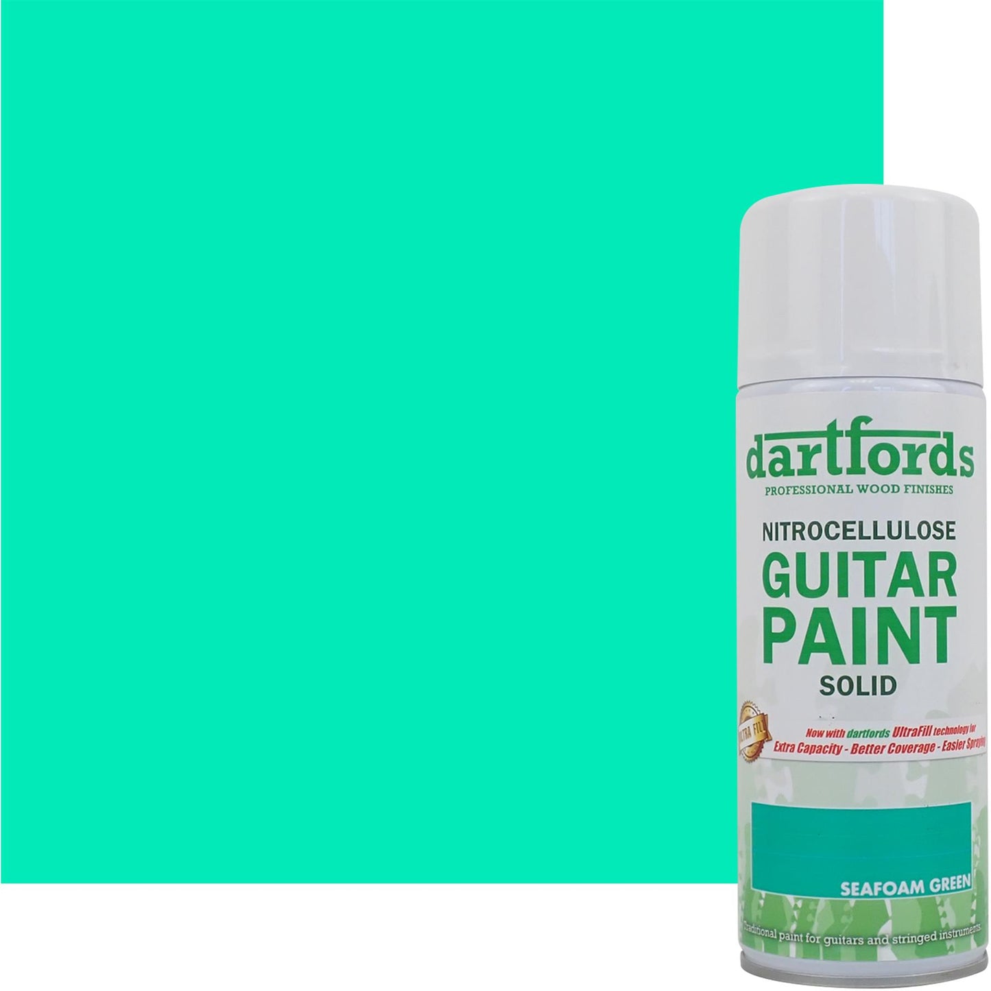 dartfords Seafoam Green Nitrocellulose Guitar Paint - 400ml Aerosol