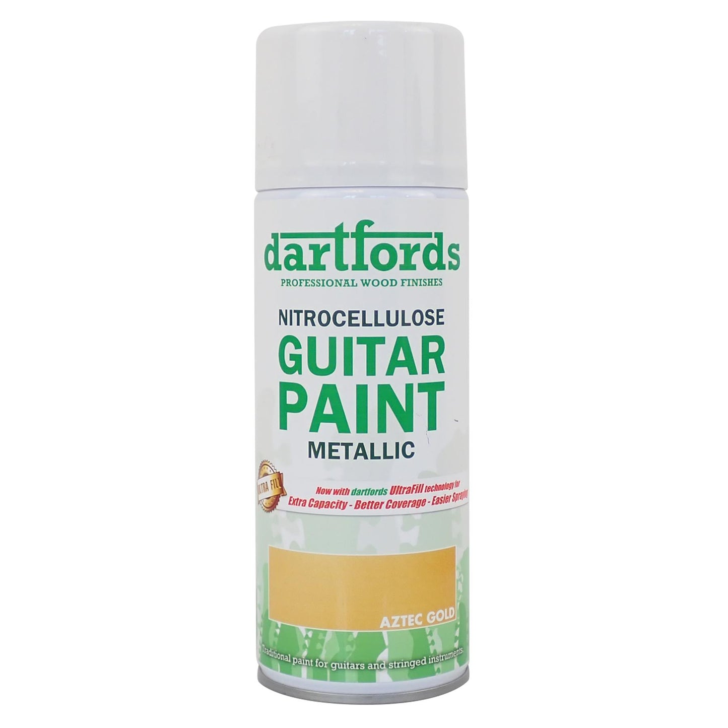 dartfords Aztec Gold Metallic Nitrocellulose Guitar Paint - 400ml Aerosol