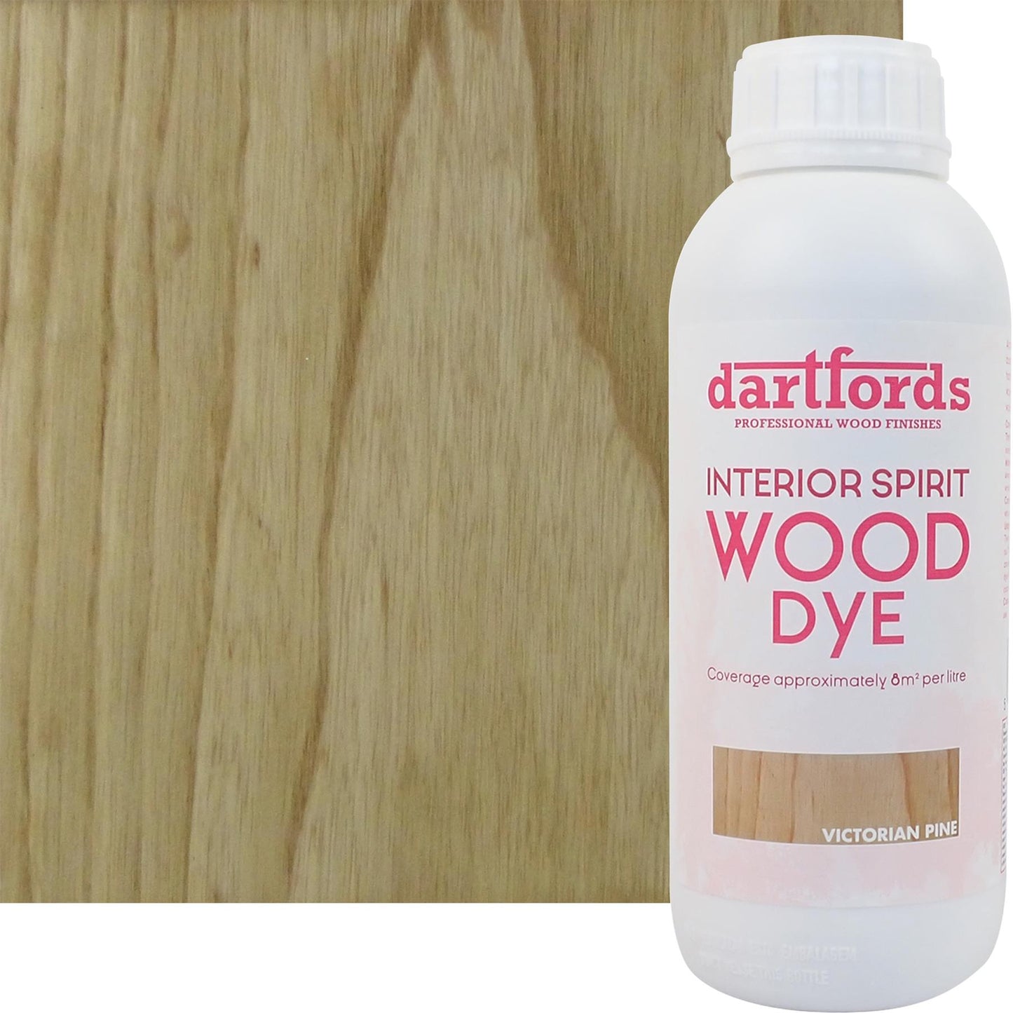 dartfords Victorian Pine Interior Spirit Based Wood Dye - 1 litre Tin