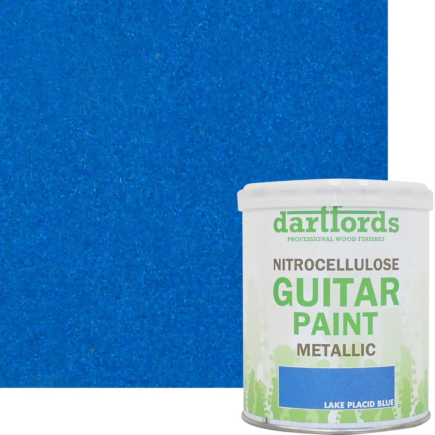 dartfords Lake Placid Blue Metallic Nitrocellulose Guitar Paint - 1 litre Tin