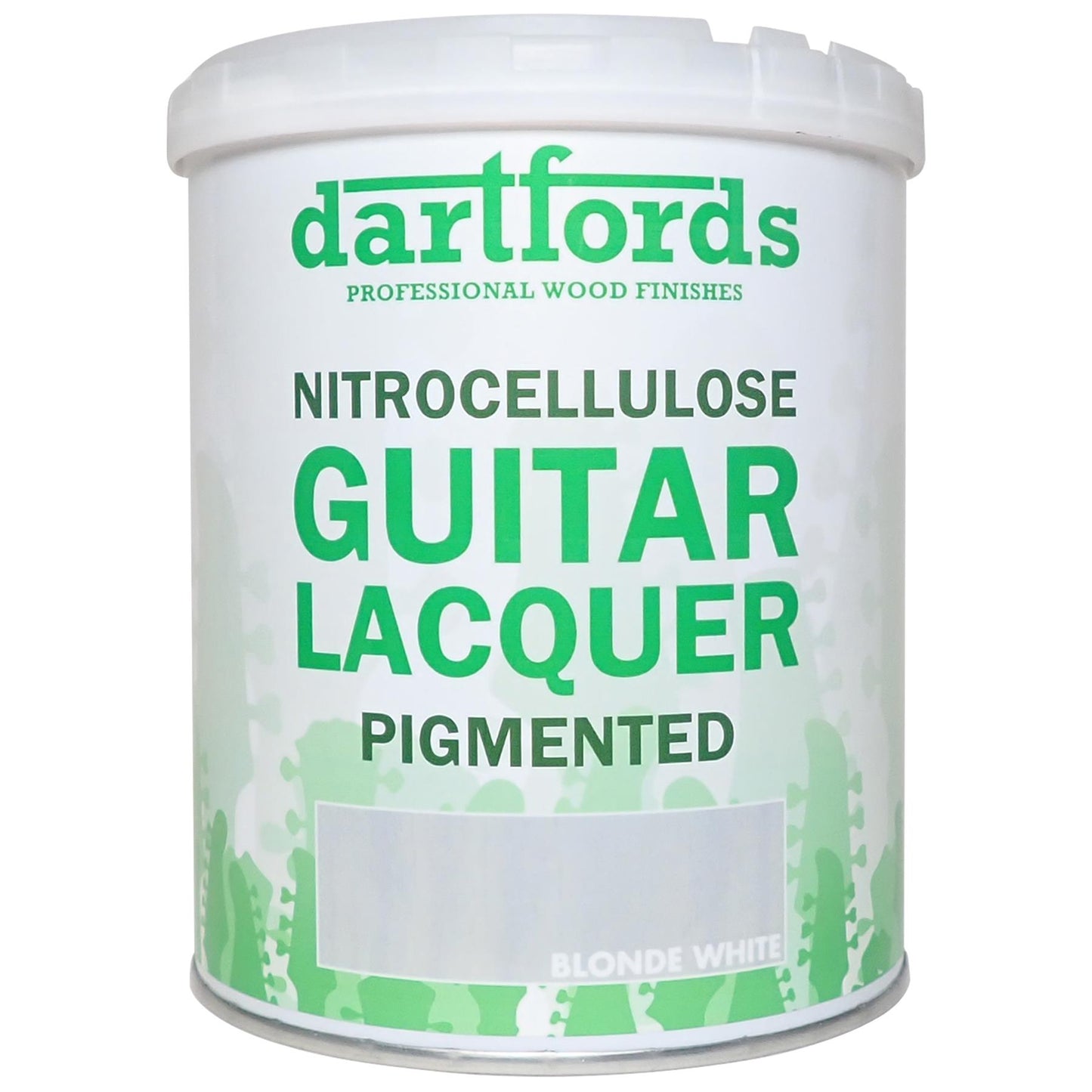 dartfords Blonde White Pigmented Nitrocellulose Guitar Lacquer - 1 litre Tin