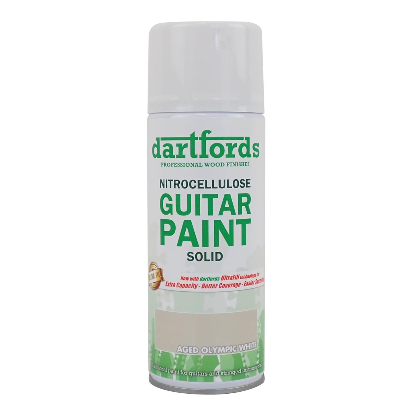 dartfords Aged Olympic White Nitrocellulose Guitar Paint - 400ml Aerosol