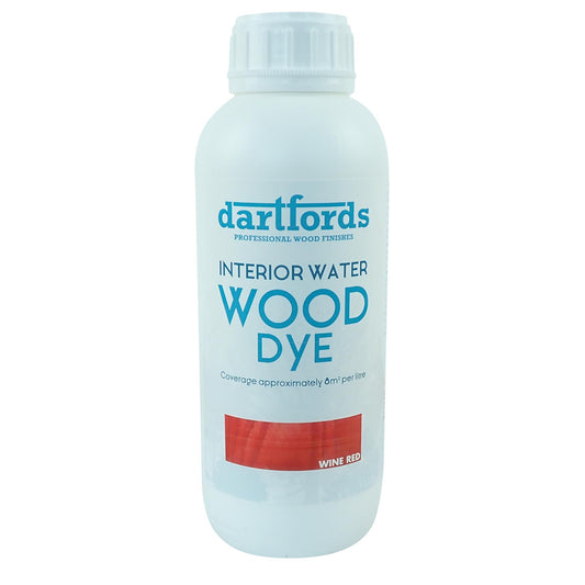 dartfords Wine Red Interior Water Based Wood Dye - 1 litre Tin