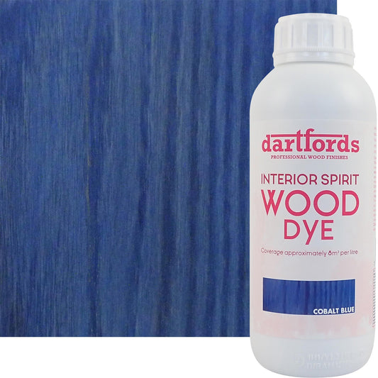 dartfords Cobalt Blue Interior Spirit Based Wood Dye - 1 litre Tin
