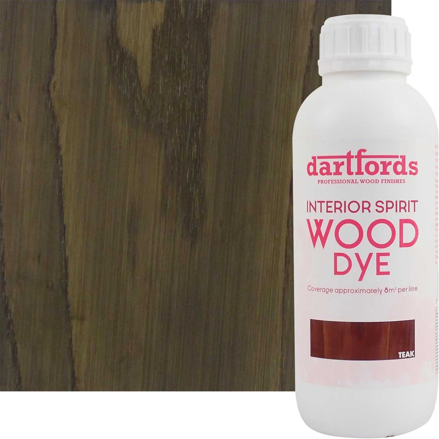 dartfords Teak Interior Spirit Based Wood Dye - 1 litre Tin