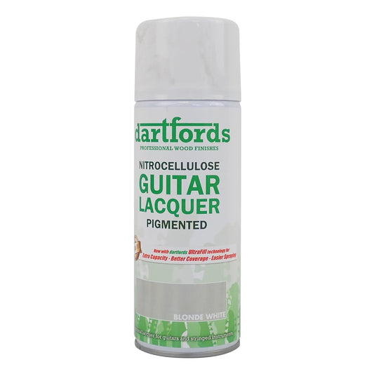 dartfords Blonde White Pigmented Nitrocellulose Guitar Lacquer - 400ml Aerosol