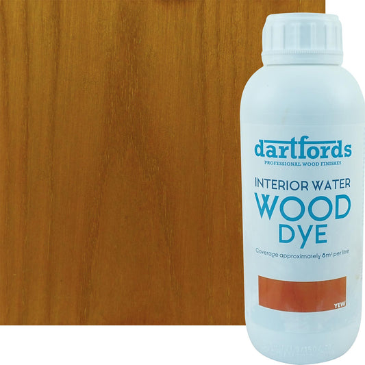dartfords Yew Interior Water Based Wood Dye - 1 litre Tin