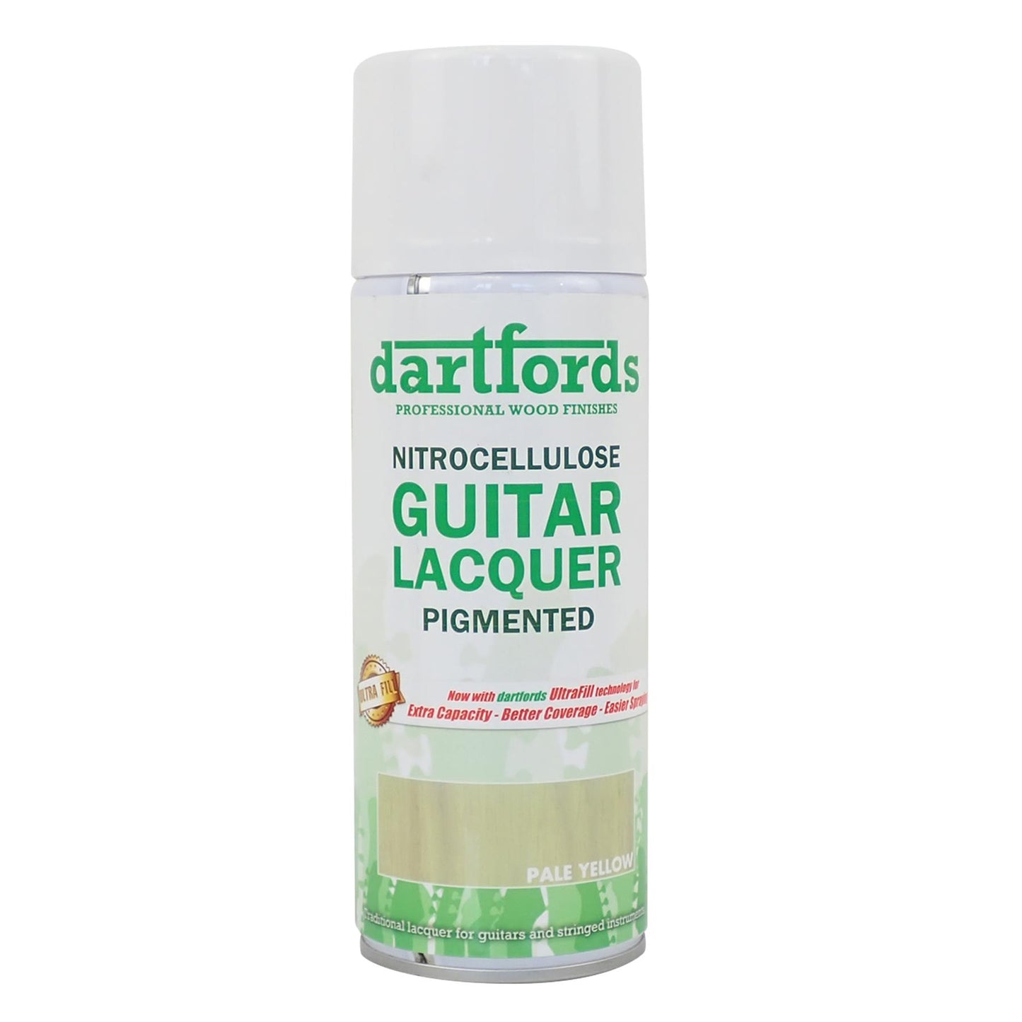 dartfords Pale Yellow Pigmented Nitrocellulose Guitar Lacquer - 400ml Aerosol