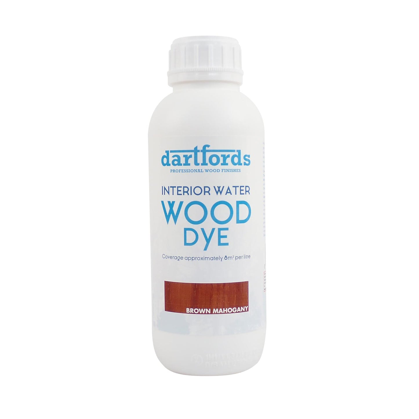 dartfords Brown Mahogany Interior Water Based Wood Dye - 1 litre Tin
