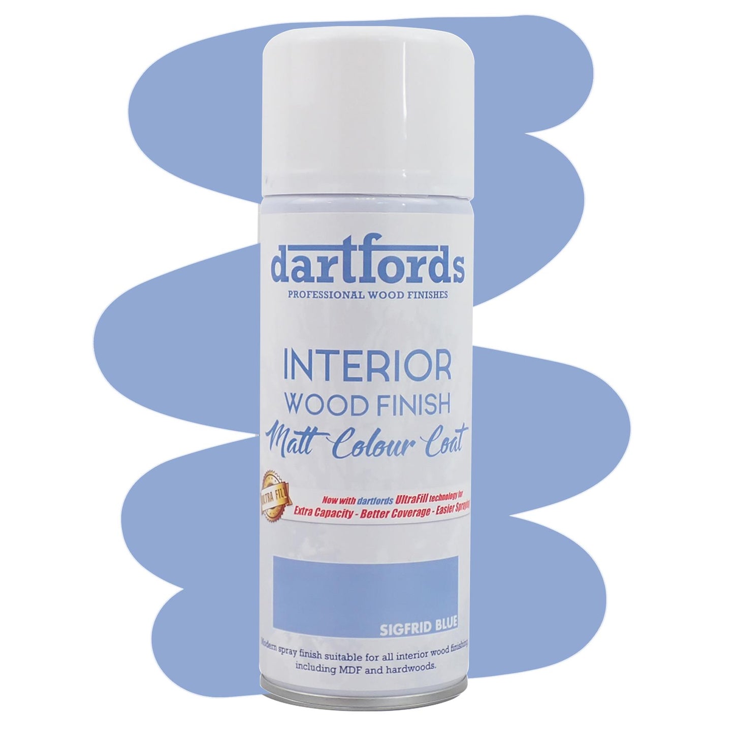 dartfords Sigfrid Blue Matt Interior Wood Finish 400ml Aerosol