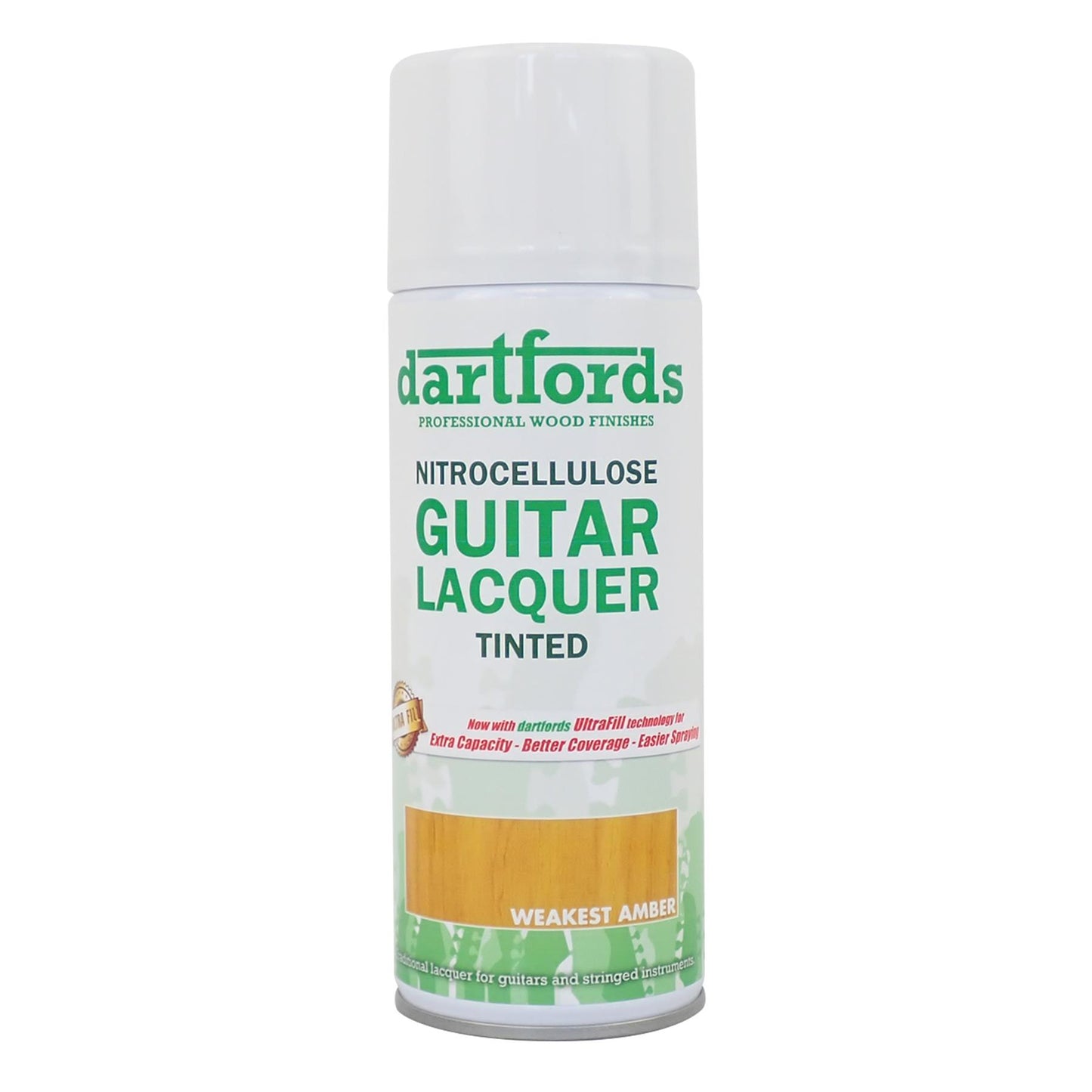 dartfords Weakest Amber Nitrocellulose Guitar Lacquer - 400ml Aerosol