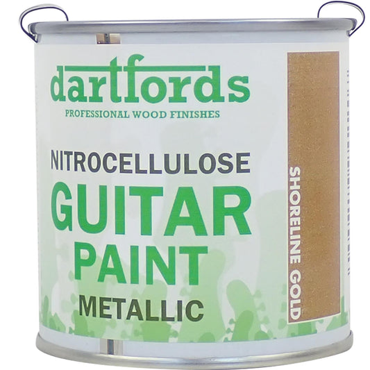 dartfords Shoreline Gold Metallic Nitrocellulose Guitar Paint - 230ml Tin