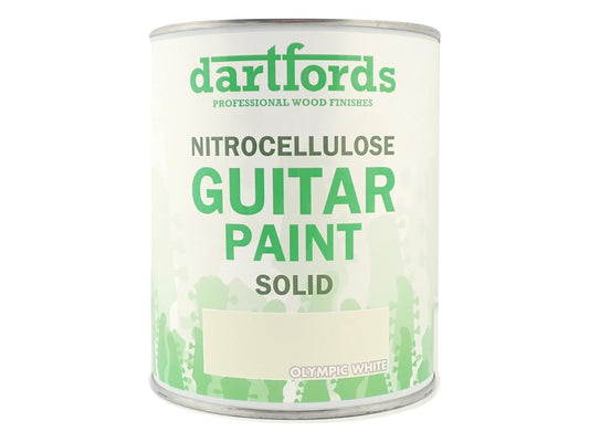 dartfords New Olympic White Nitrocellulose Guitar Paint - 1 litre Tin