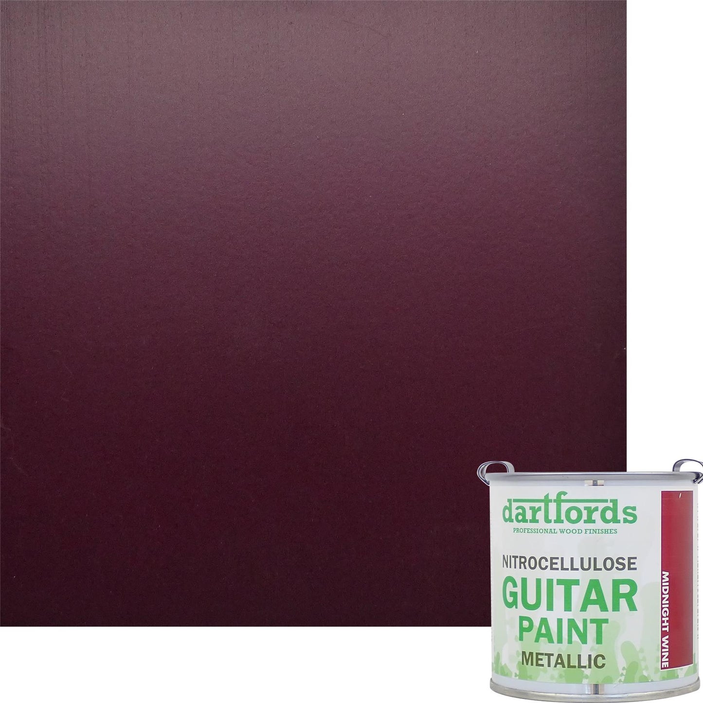 dartfords Midnight Wine Metallic Nitrocellulose Guitar Paint - 230ml Tin