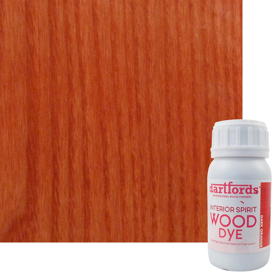 dartfords Dark Orange Interior Spirit Based Wood Dye - 230ml Tin