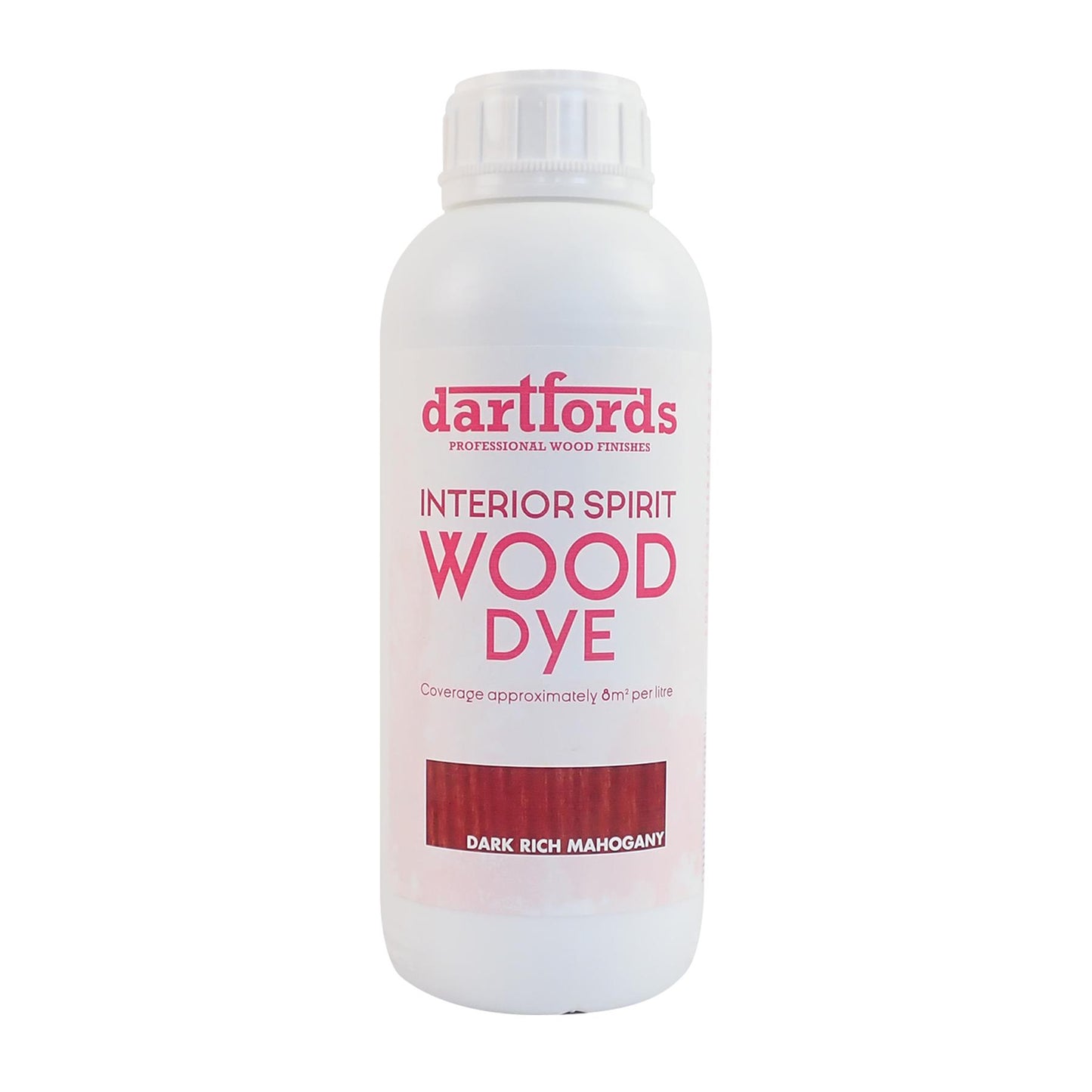 dartfords Dark Rich Mahogany Interior Spirit Based Wood Dye - 1 litre Tin