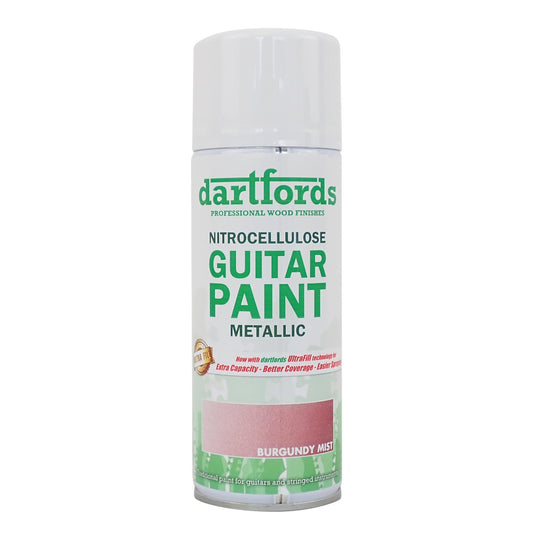 dartfords Burgundy Mist Metallic Nitrocellulose Guitar Paint - 400ml Aerosol