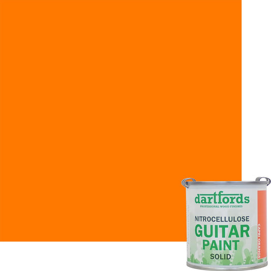 dartfords Capri Orange Nitrocellulose Guitar Paint - 230ml Tin