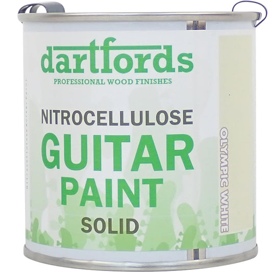 dartfords New Olympic White Nitrocellulose Guitar Paint - 230ml Tin