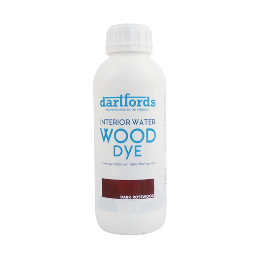 dartfords Rosewood Interior Water Based Wood Dye - 1 litre Tin
