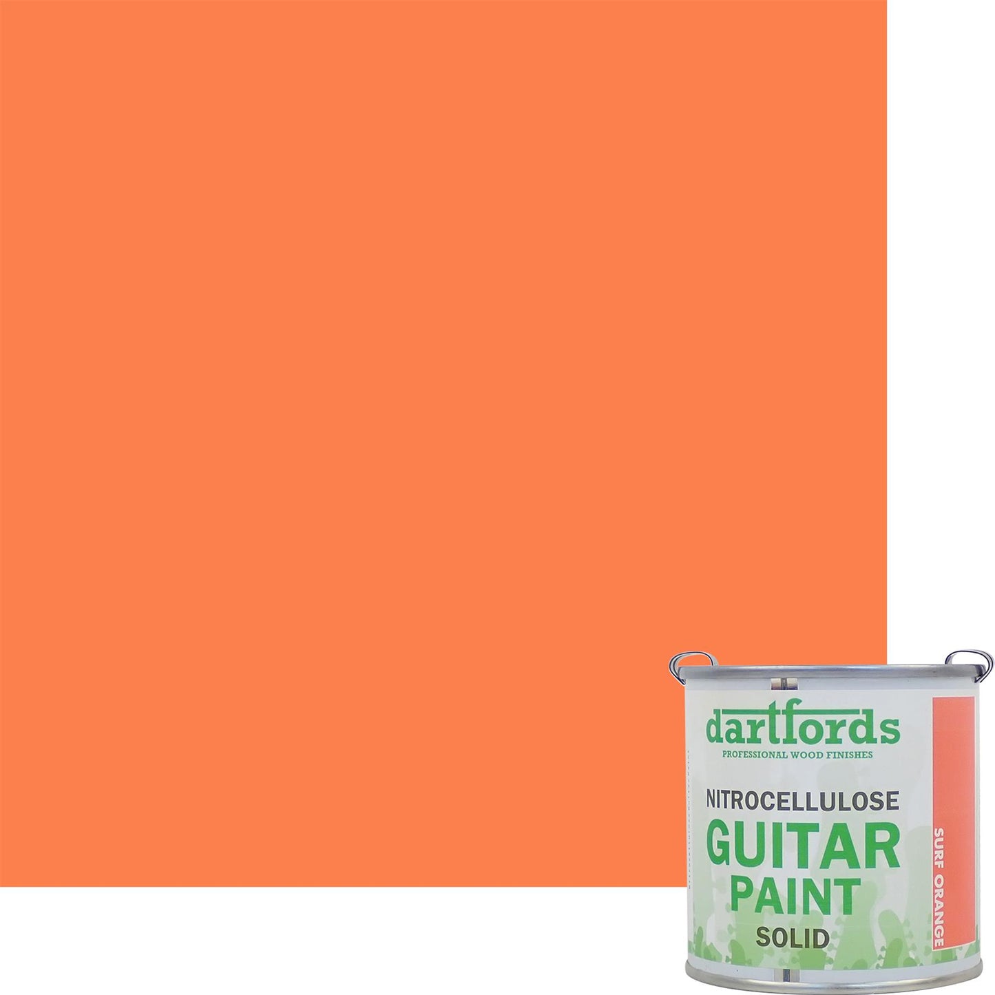 dartfords Surf Orange Nitrocellulose Guitar Paint - 230ml Tin