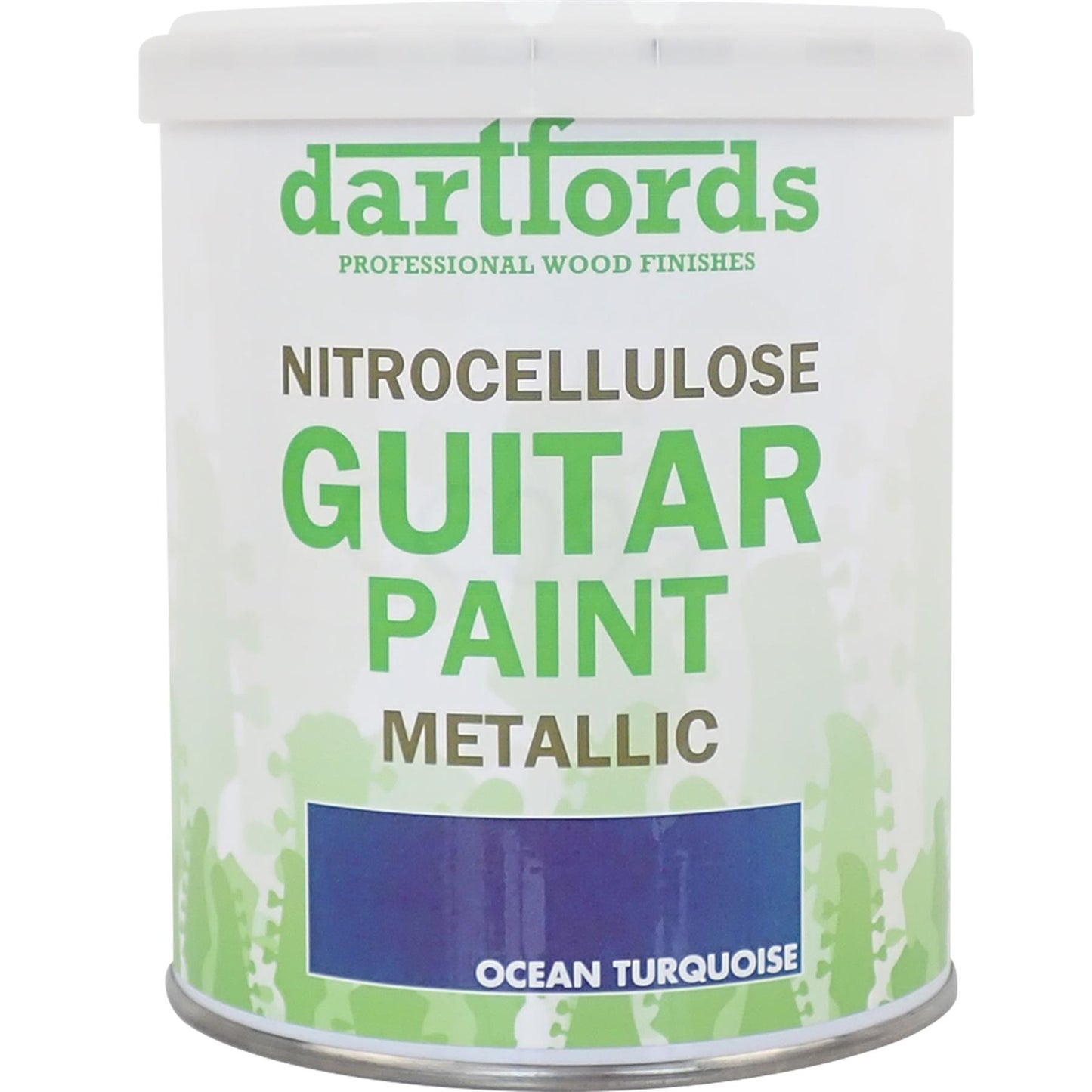 dartfords Ocean Turquoise Metallic Nitrocellulose Guitar Paint - 1 litre Tin
