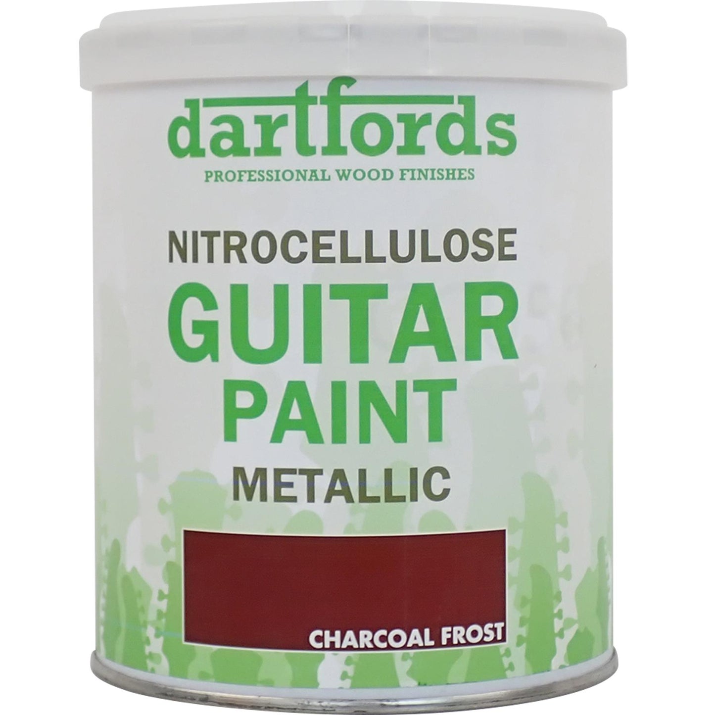dartfords Charcoal Frost Metallic Nitrocellulose Guitar Paint - 1 litre Tin