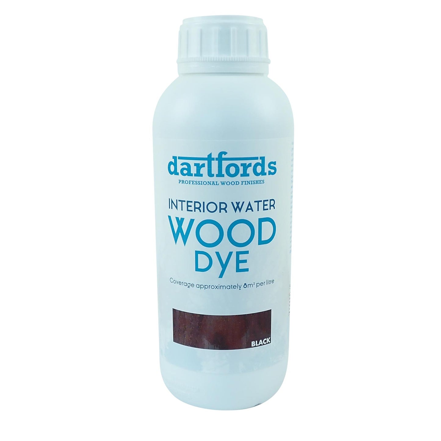 dartfords Black Interior Water Based Wood Dye - 1 litre Tin