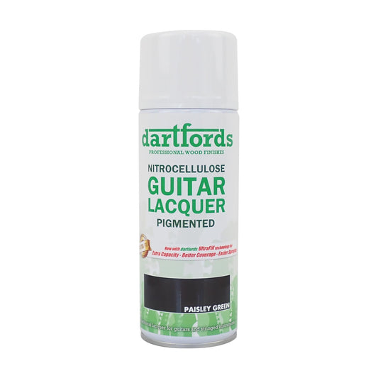 dartfords Paisley Green Pigmented Nitrocellulose Guitar Lacquer 400ml Aerosol